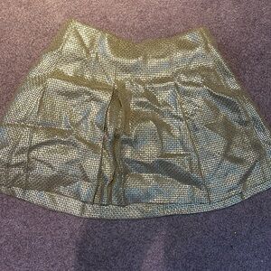 Gold pleated skirt
